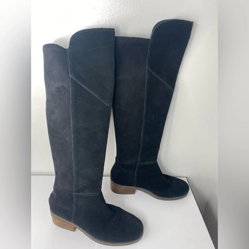 Lucky Brand Black Suede Over-the-Knee Boots